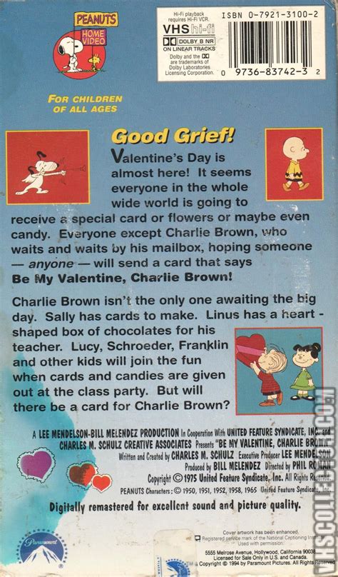 Be My Valentine Charlie Brown | VHSCollector.com