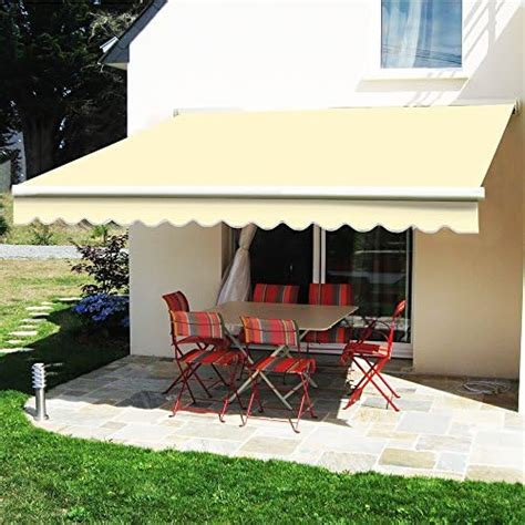 Greenbay Manual Awning Canopy Grey 4x3M Retractable Outdoor Patio