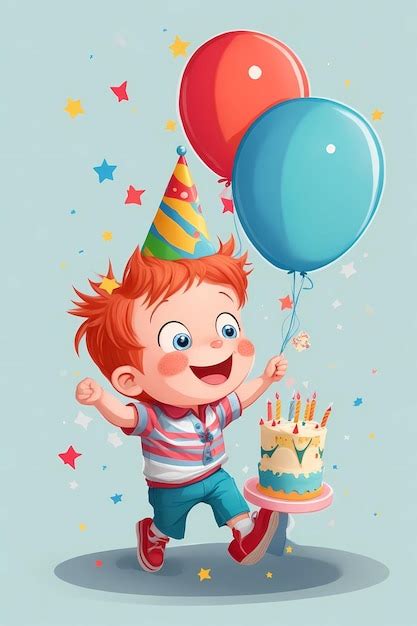 Premium AI Image | Birthday Party in Cartoon Style