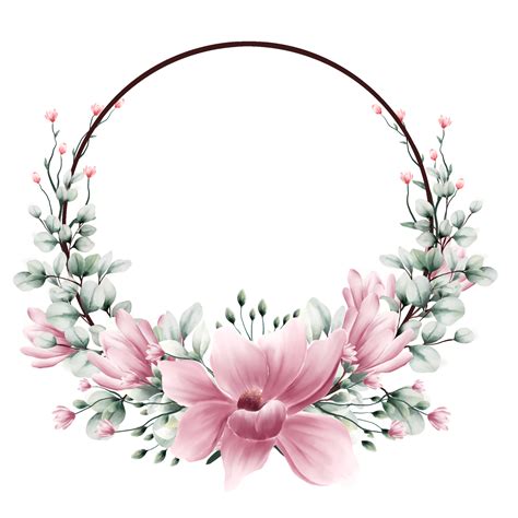 Watercolor floral wreath 11660308 PNG