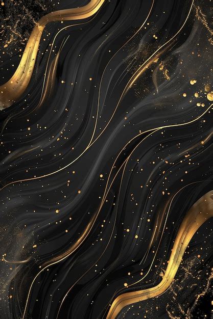 Premium Photo Luxurious Black And Gold Marble Pattern Design