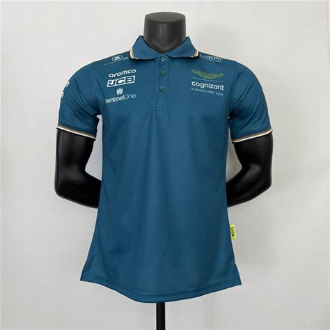 F1 Aston Martin 2023 Blue Polo Shirt Soccer777