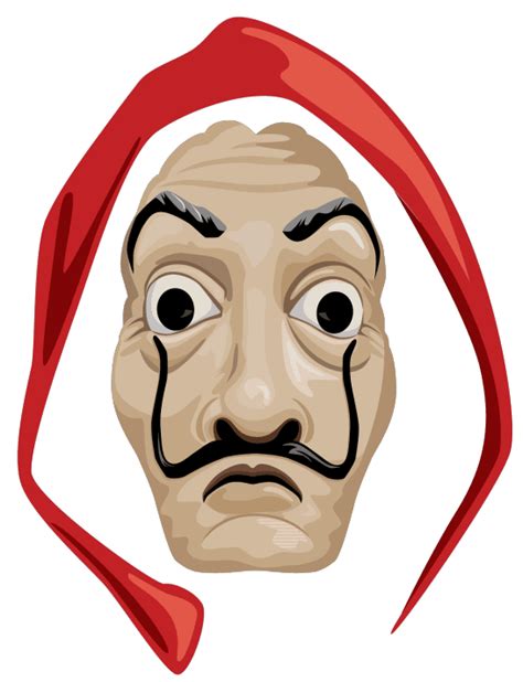 Money Heist Face Mask Download Free Png Png Play