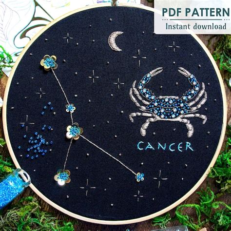 Embroidery Patterns For Zodiac Signs Etsy