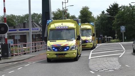 Rijkswaterstaat Brandweer Politie Hap En Ambulances Met Spoed In