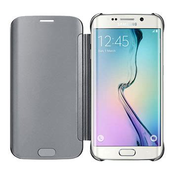 Official Samsung Galaxy S6 Edge Clear View Cover Case Silver