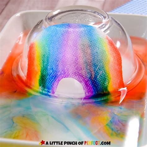 Grow A Rainbow Paper Towel Experiment And Science Worksheets A Little