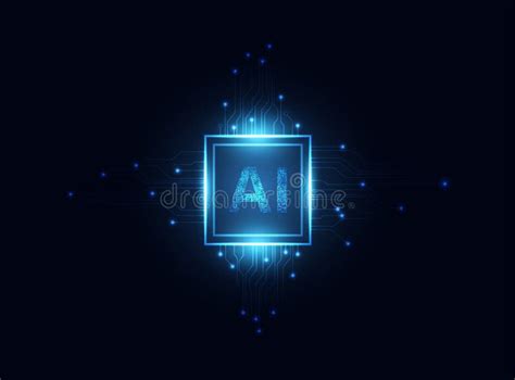 Abstract Technology Ai Computing Chipset On Circuit Board Concept