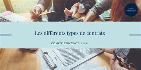 Les Diff Rents Types De Contrats Useyourlaw