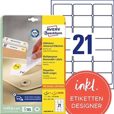 Avery Zweckform L Rev Universal Etiketten Plus