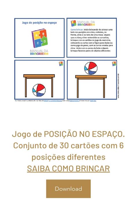 Jogo De Posi O No Espa O Como Brincar Inicie Brincando De Colocar