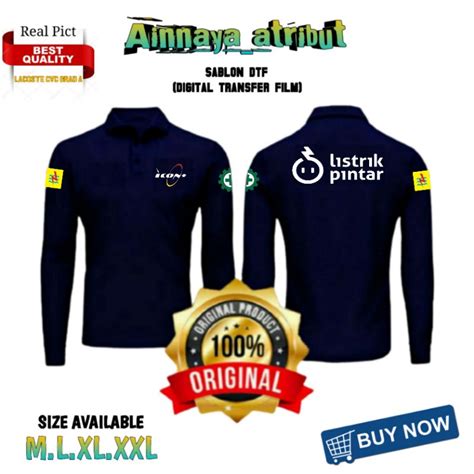 Jual Polo Shirt Kaos Kerah Pln Listrik Pintar Icon Shopee Indonesia