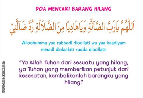 Doa Menemukan Barang Hilang Homecare24