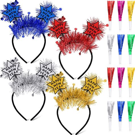 Amazon Syhood 16 Pieces Happy New Year Headbands Star Boppers