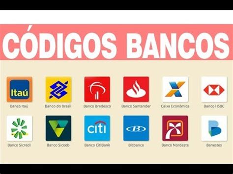 Códigos De Bancos Lista de Números de Todos os Bancos YouTube