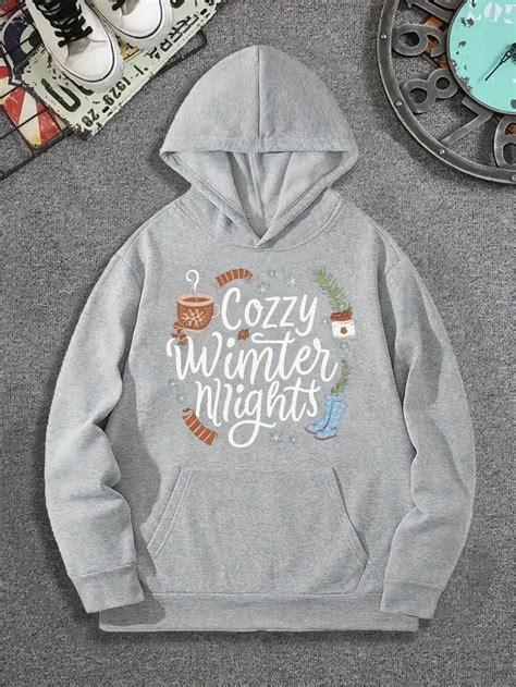 Cozy Winter Night Print Hoodie Cool Hoodies Men Mens Casual Temu