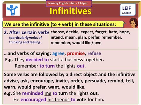 High Intermediate Level U Use Of Infinitives