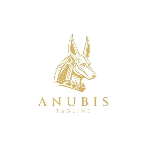 Ilustración de vector de diseño de logotipo de anubis Vector Premium