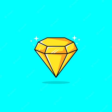 Premium Vector Golden Diamond Icon Vector Illustration Vector