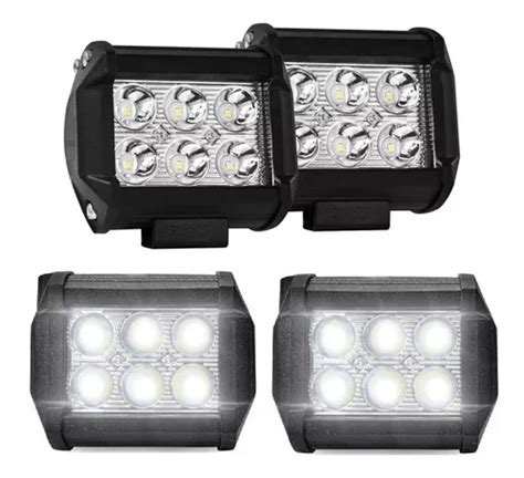 Par Faros Hiper Led Auxiliares Dually Fijo Y Estrobo Negro Mercadolibre