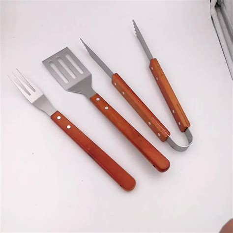 Stainless Steel Fork Tongs Spade Barbecue Sets Bbq Grill Tools With