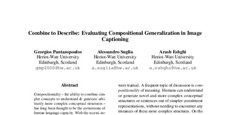 Combine To Describe Evaluating Compositional Generalization In Image Captioning Acl Anthology