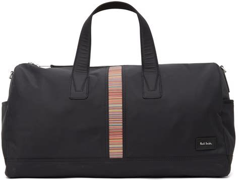 Paul Smith Black Canvas Signature Stripe Duffle Bag Paul Smith