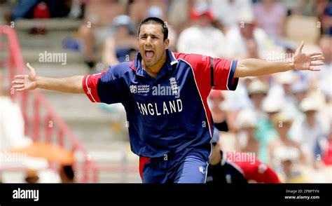 England Allrounder Ravi Bopara Makes An Unsuccessful Lbw Appeal Against