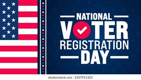 National Voter Registration Day Peoples Star Stock Vector Royalty Free