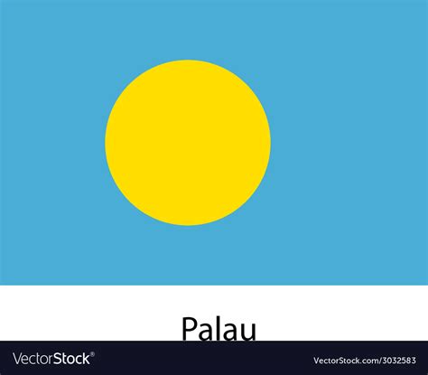 Flag of the country palau Royalty Free Vector Image