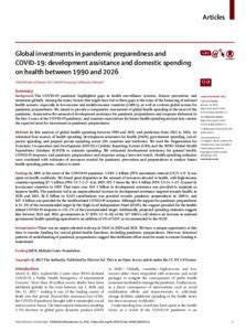 Global Investments In Pandemic Preparedness And Covid Development