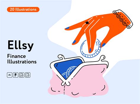 ellsy finance illustrations creative market