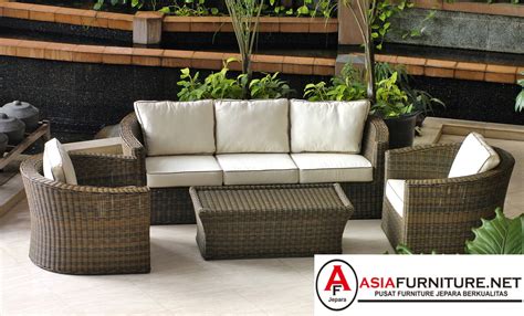 Kursi Tamu Satu Set Rotan Sintetis Asia Furniture Jepara