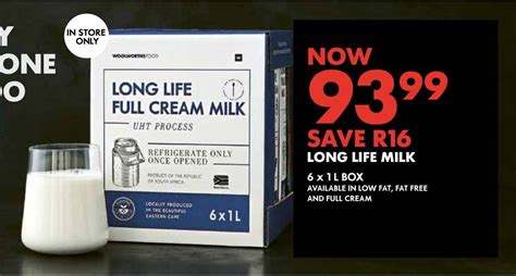 LONG LIFE MILK 6 X 1L BOX Offer At Woolworths