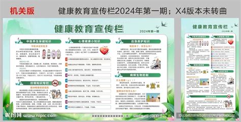 2024健康教育宣传栏第一期设计图 广告设计 广告设计 设计图库 昵图网