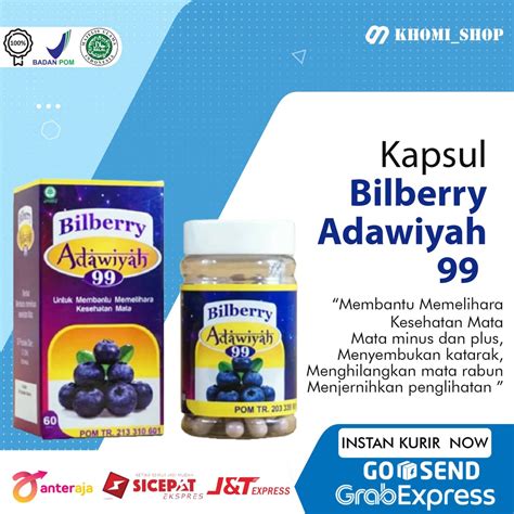 Jual Kapsul Bilberry Adawiyah 99 Asli Original 1 Botol Isi 60 Kapsul