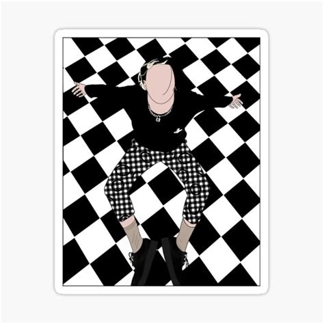 Yungblud Block Colour Sticker By Miss Molly786 Redbubble