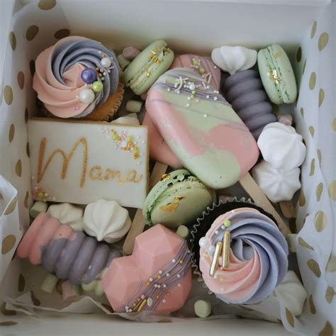 Sweet Treat Box For Mothersday Cakesicles Cupcakes Macarons Handpainted