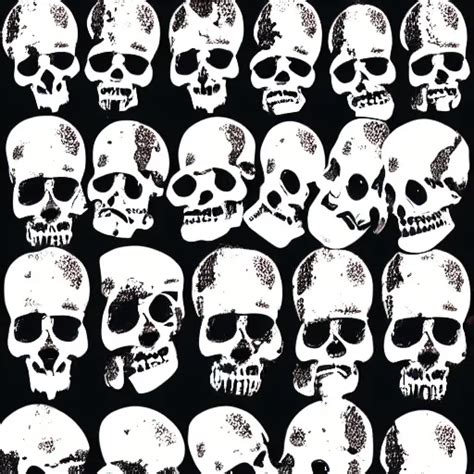 Digital Grunge Skulls Vector Asset Pack In The Style Stable