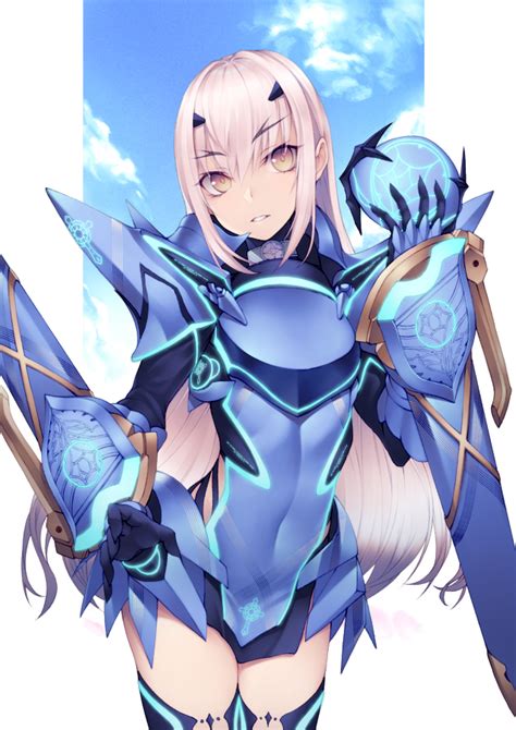 Safebooru 1girl Armor Armored Dress Banned Artist Blue Armor Blue