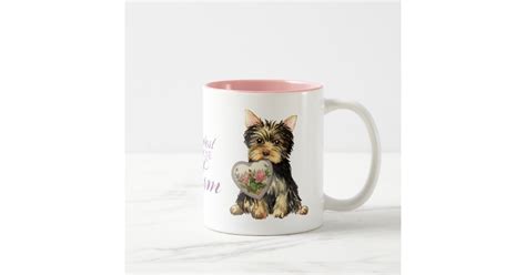 Yorkie Heart Mom Two Tone Coffee Mug Zazzle