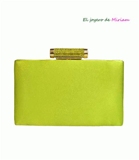 Bolso Clutch Verde Lima Raso El Joyero De Miriam