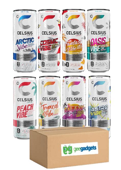 CELSIUS Sparkling Functional Essential Energy Drink Variety Pack 12 Fl