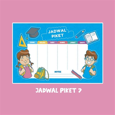 Jual Poster Jadwal Piket Kelas Untuk Anak Berkualitas Desain Menarik