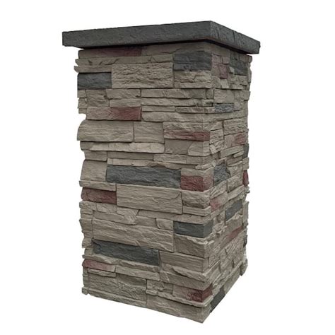 Nextstone Country Ledgestone 30 In X 16 In Teton Buff Faux Polyurethane Stone Column Siding