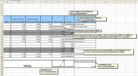 Ntroduire Imagen Formule Excel Pour Calculer Les Heures De Travail