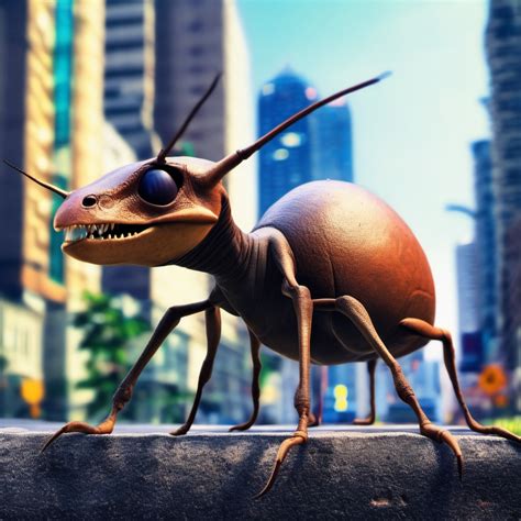 Dinosaur Ant In City Muse Ai