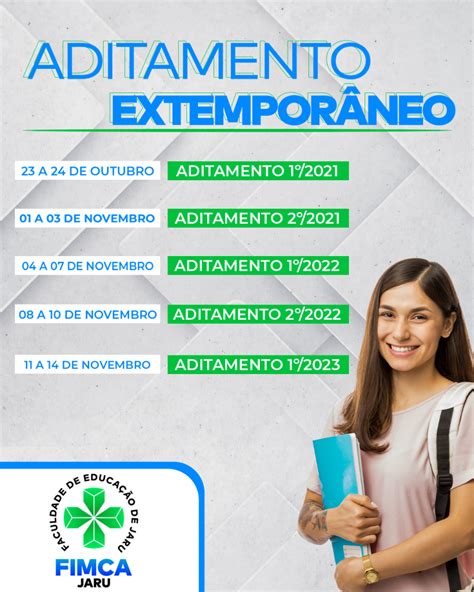 Novo Fies Calend Rio Aditamentos Extempor Neos Fimca Jaru