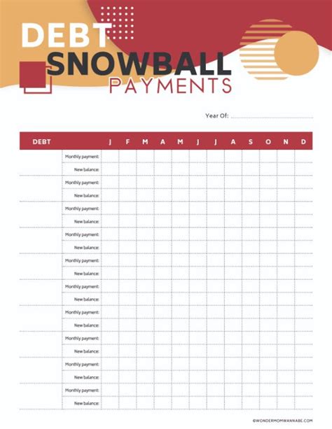 Debt Snowball Tracker Free Printable PRINTABLE TEMPLATES