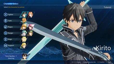 Playable Characters In Sword Art Online Fractured Daydream One Esports